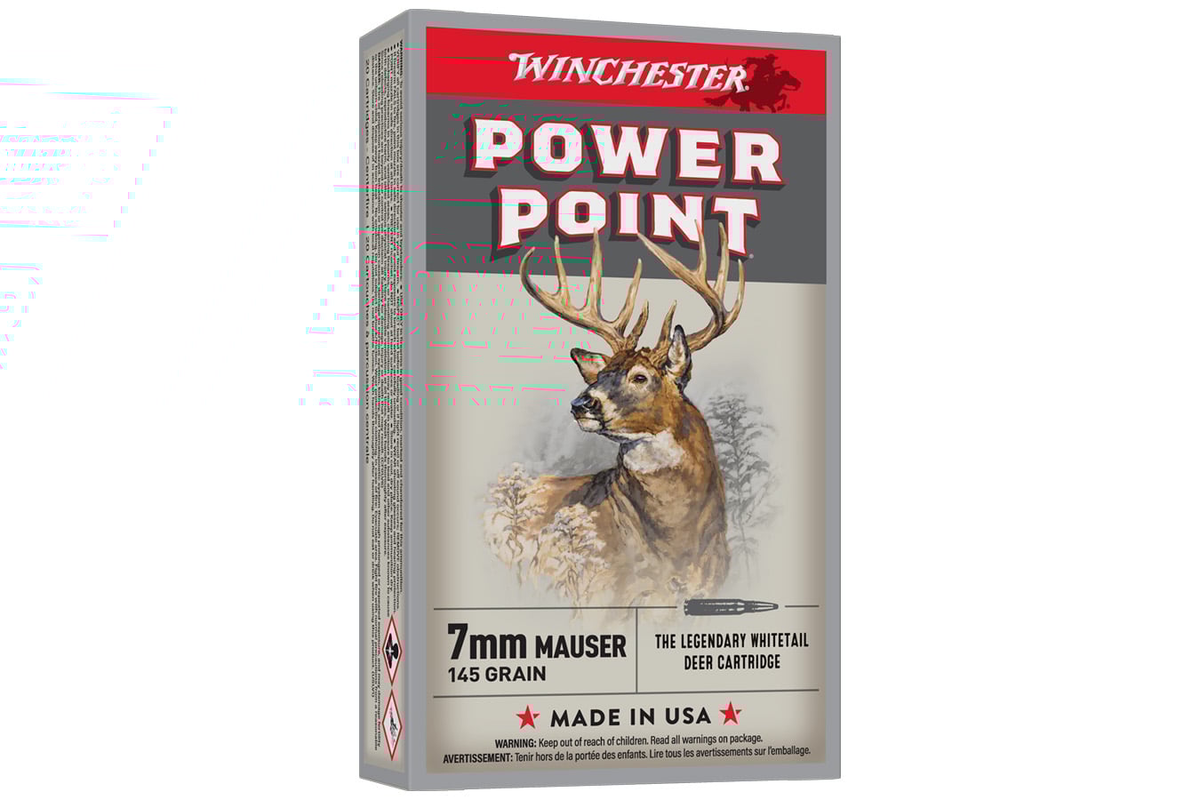 Winchester 7mm Mauser (7x57mm) 145 gr Power-Point JSP Super X 20/Box